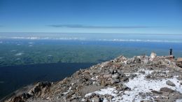 na szczycie Mt Taranaki